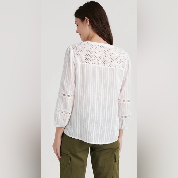Lucky Brand White Eyelet Blouse - Picture 4 of 10
